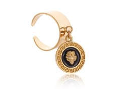 Klasyczna obrączka z czarną monetką z kolekcji Olimpia (R23/ZWE/83/2AU)