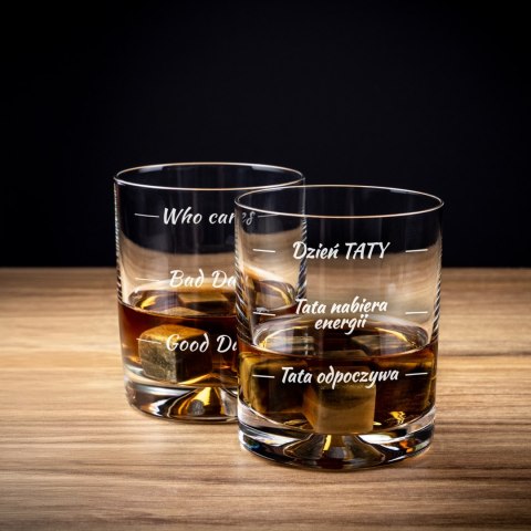 Etui na whisky ze szklankami dla Taty - prezent na Dzień Ojca - na urodziny Etui na whisky ze szklankami dla Taty - prezent na Dzień Ojca - na urodziny