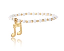 Bransoletka z agatów z podwójną nutką z kolekcji Basic Aria Martelle (B24/NUT/04AU)