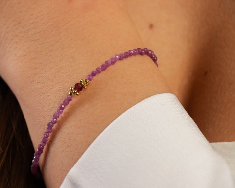 Bransoletka z rubinów (B24/KOR/255/5AU)