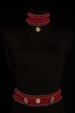 Choker z czerwonymi perełkami (C23/FSH/20AU)