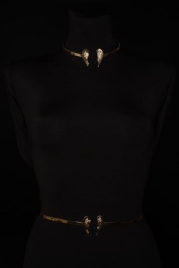 Choker ze skrzydłami w połówkach serc (C23/FSH/34A