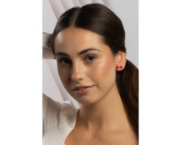 Kolczyki czerwone kokardki z kryształkiem (P24/ZIM/03AU)