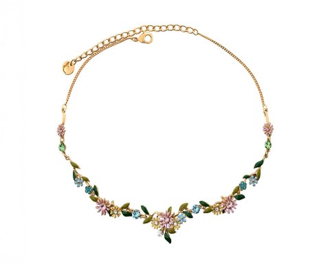 Kolia delikatne, kolorowe kwiatuszki z kryształkami z kolekcji Blossom (C8155AU/KOL) Kolia delikatne, kolorowe kwiatuszki z kryształkami z kolekcji Blossom (C8155AU/KOL)