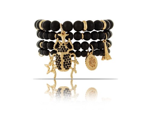 Komplet bransoletek ze skarabeuszem z kolekcji Beetle Brilliance (B23/ZIM/14AU) Komplet bransoletek ze skarabeuszem z kolekcji Beetle Brilliance (B23/ZIM/14AU)