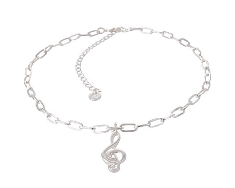 Naszyjnik klucz wiolinowy z kolekcji Basic Chain Aria Martelle długość 40 cm (C24/NUT/01AG) Naszyjnik klucz wiolinowy z kolekcji Basic Chain Aria Martelle długość 40 cm (C24/NUT/01AG)