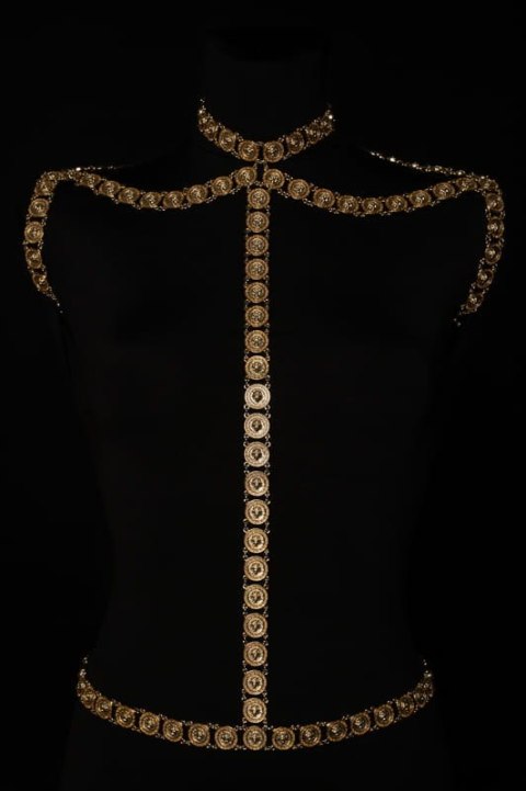 Naszyjnik - ozdoba na ciało z monetek z kolekcji Black and Gold (C23/FSH/38A Naszyjnik - ozdoba na ciało z monetek z kolekcji Black and Gold (C23/FSH/38A