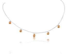 Naszyjnik z kryształkami Primero Colorado Topaz z kolekcji Teen Vibe (C24/TEN/24AG)