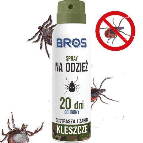 BROS - spray na odzież - odstrasza i zabija kleszcze 90ml BROS - spray na odzież - odstrasza i zabija kleszcze 90ml