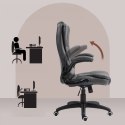 Fotel Biurowy Ze Składanymi Podłokietnikami i Funkcją Odchylania Ciemnoszary PAKO 921-731V81CG