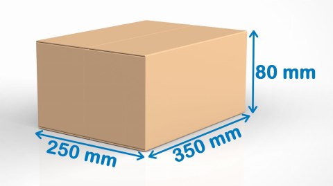 Karton klapowy 350x250x80mm 320g/m2 Karton klapowy 350x250x80mm 320g/m2