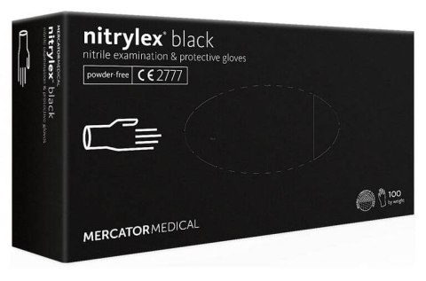 Rękawice Nitrylowe 100 sztuk / Czarne / Nitrylex Black (XS 5-6) Rękawice Nitrylowe 100 sztuk / Czarne / Nitrylex Black (XS 5-6)