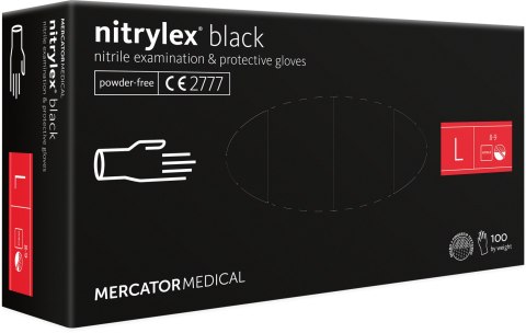 Rękawice Nitrylowe 100 sztuk / Czarne / Nitrylex Black (XS 5-6) Rękawice Nitrylowe 100 sztuk / Czarne / Nitrylex Black (XS 5-6)