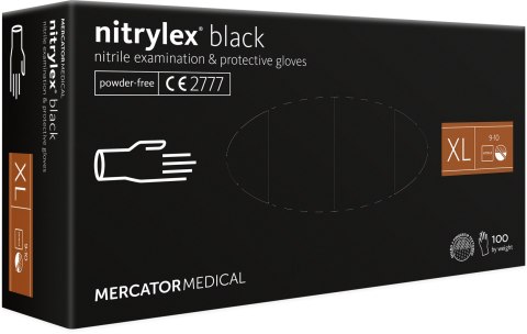 Rękawice Nitrylowe 100 sztuk / Czarne / Nitrylex Black (XS 5-6) Rękawice Nitrylowe 100 sztuk / Czarne / Nitrylex Black (XS 5-6)