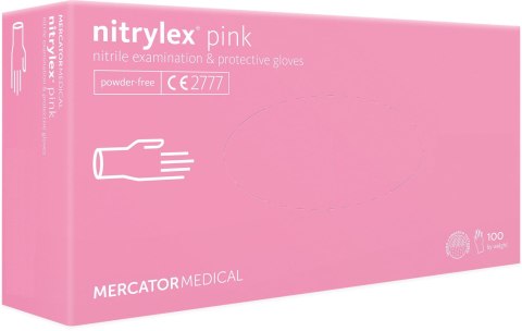 Rękawice Nitrylowe 100 sztuk / Różowe / Nitrylex Pink (XS 5-6) Rękawice Nitrylowe 100 sztuk / Różowe / Nitrylex Pink (XS 5-6)