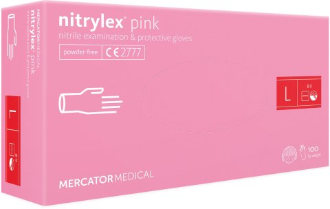 Rękawice Nitrylowe 100 sztuk / Różowe / Nitrylex Pink (XS 5-6) Rękawice Nitrylowe 100 sztuk / Różowe / Nitrylex Pink (XS 5-6)