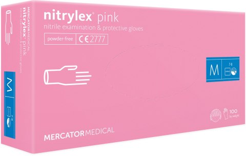 Rękawice Nitrylowe 100 sztuk / Różowe / Nitrylex Pink (XS 5-6) Rękawice Nitrylowe 100 sztuk / Różowe / Nitrylex Pink (XS 5-6)
