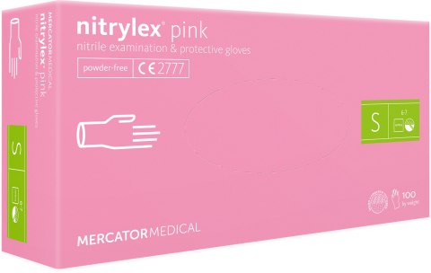 Rękawice Nitrylowe 100 sztuk / Różowe / Nitrylex Pink (XS 5-6) Rękawice Nitrylowe 100 sztuk / Różowe / Nitrylex Pink (XS 5-6)