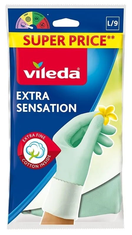 Rękawice Vileda Extra Sensation (9 - L) Rękawice Vileda Extra Sensation (9 - L)